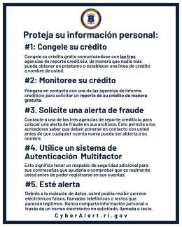 Proteja su informacion personal